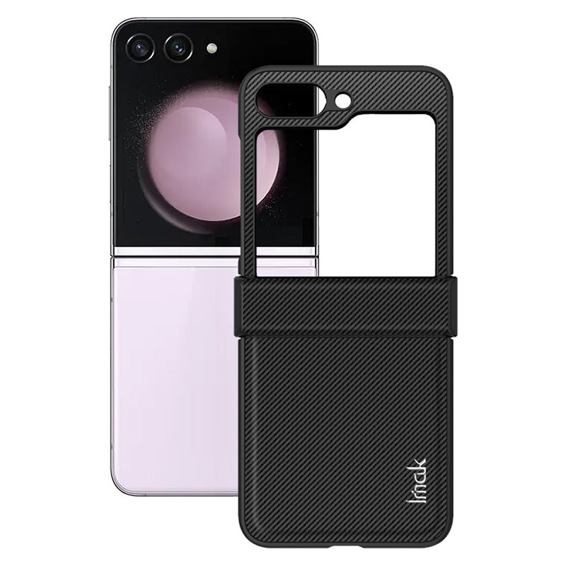 IMAK Ruiyi Series for Samsung Galaxy Z Flip5 5G Phone Cover Carbon Fiber Texture PC + PU Leather Phone Case IMAK Ruiyi Series for Samsung Galaxy Z Flip5 5G Phone Cover Carbon Fiber Texture PC + PU Leather Phone Case